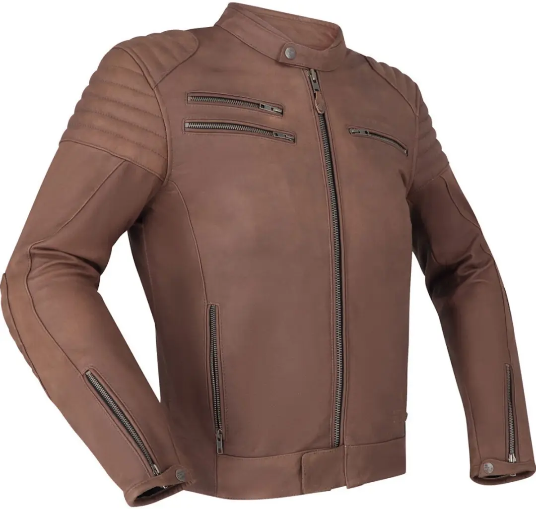 Richa Charleston Bruin Leren Motorjas