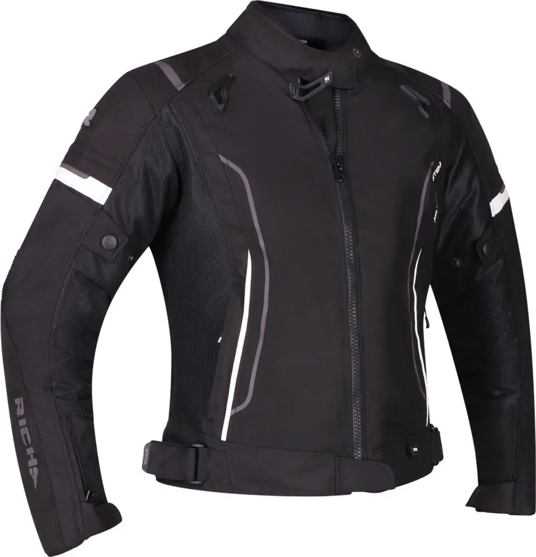 Richa Airstream 3 Dames Zwart Wit Textiele Motorjas