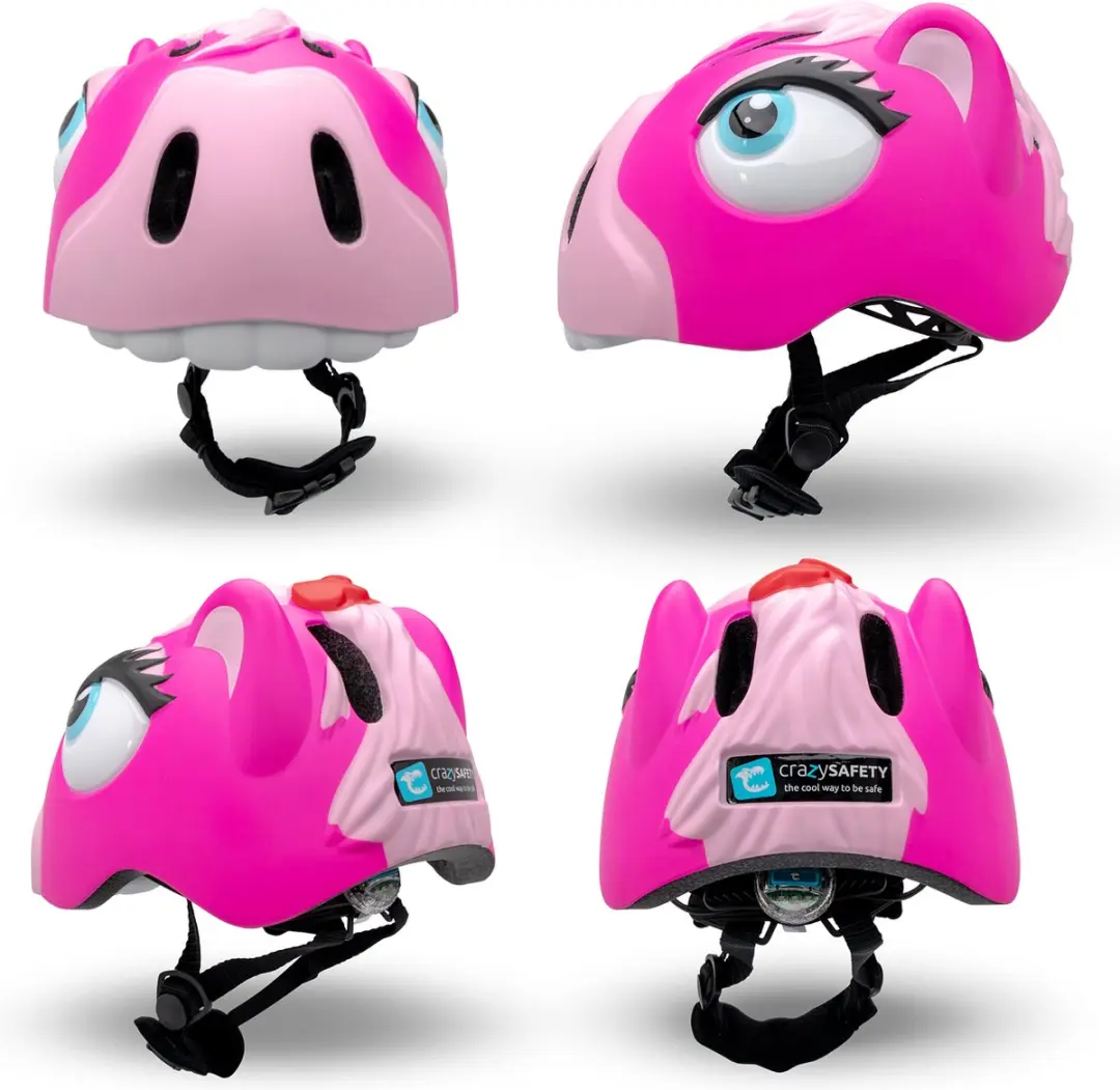 Crazy Safety Kinderfietshelm Roze Paard - Maat S - afbeelding 2 van 6