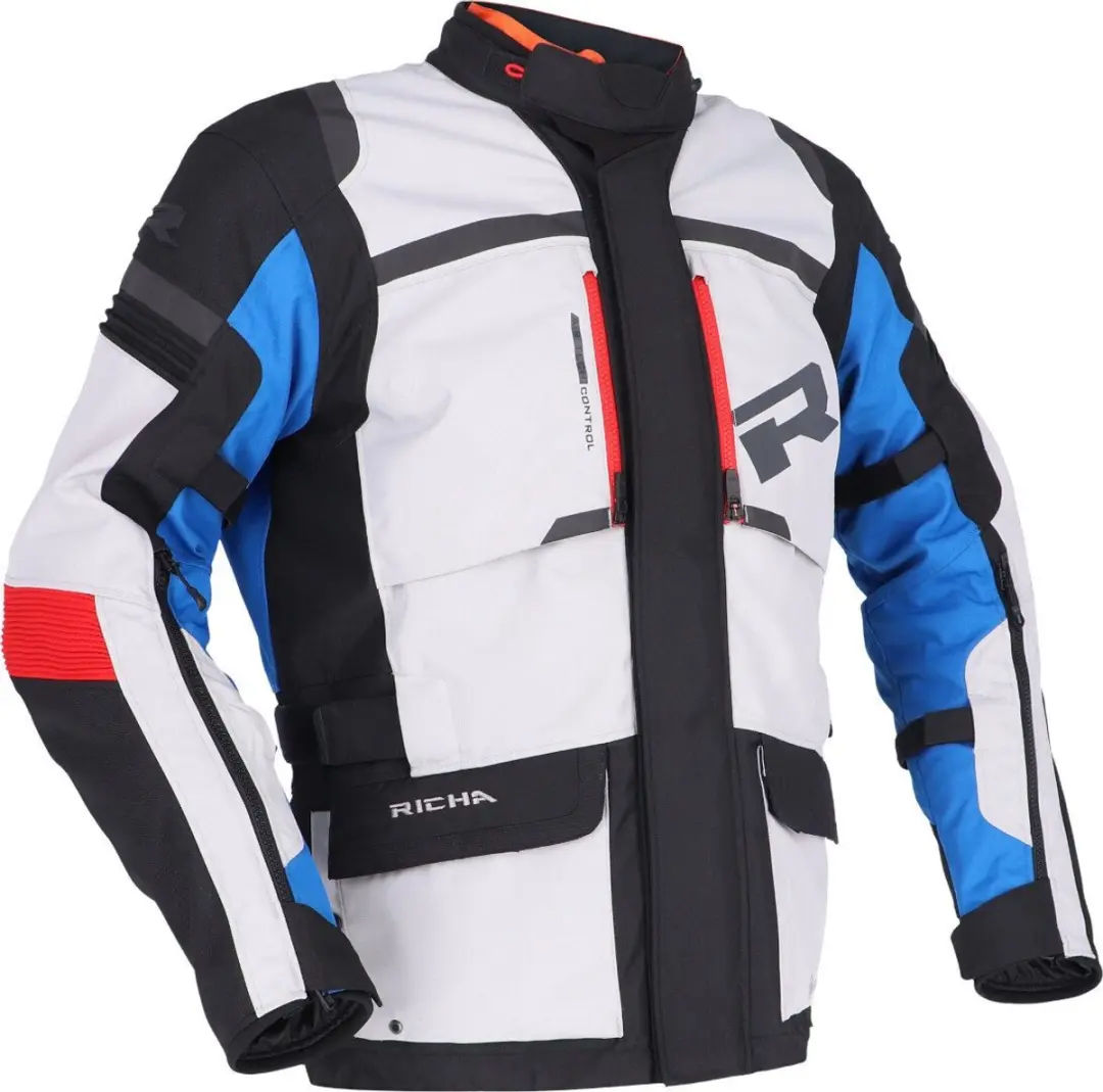 Richa Brutus Gore-Tex Blauw Rood Textiele Motorjas