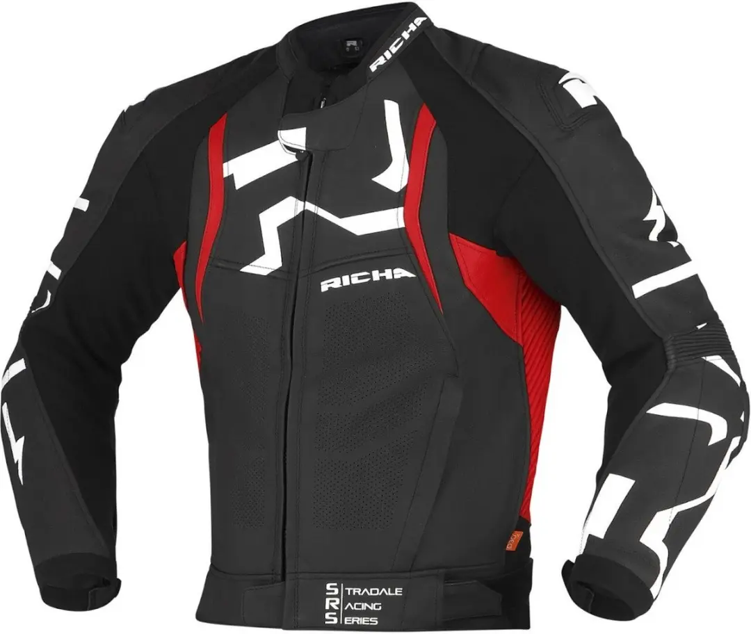 Richa Stradale Zwart Rood Leren Motorjas