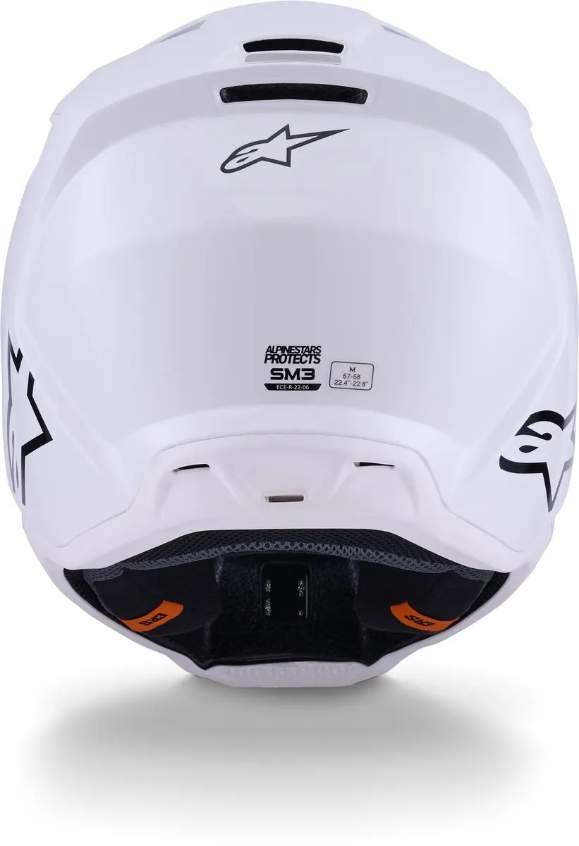 Alpinestars S-M3 Solid Helm - Wit Glossy - afbeelding 5 van 6