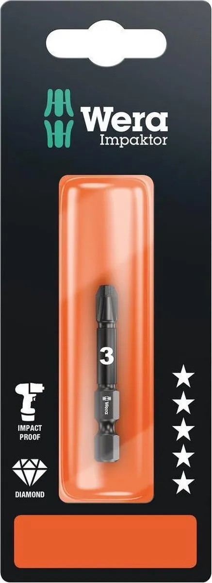 Wera Slagbit 855/4 Impaktor DC 1/4" PZ3 50mm
