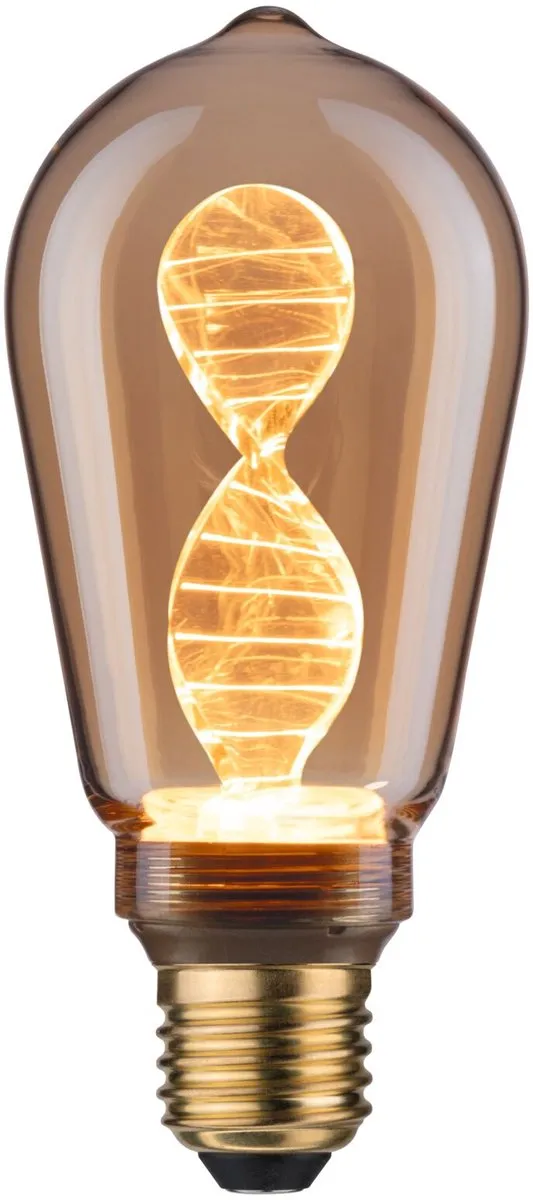 Paulmann Inner Glow Edition LED-kolf Helix E27 3,5W 180lm - Goud Rookglas