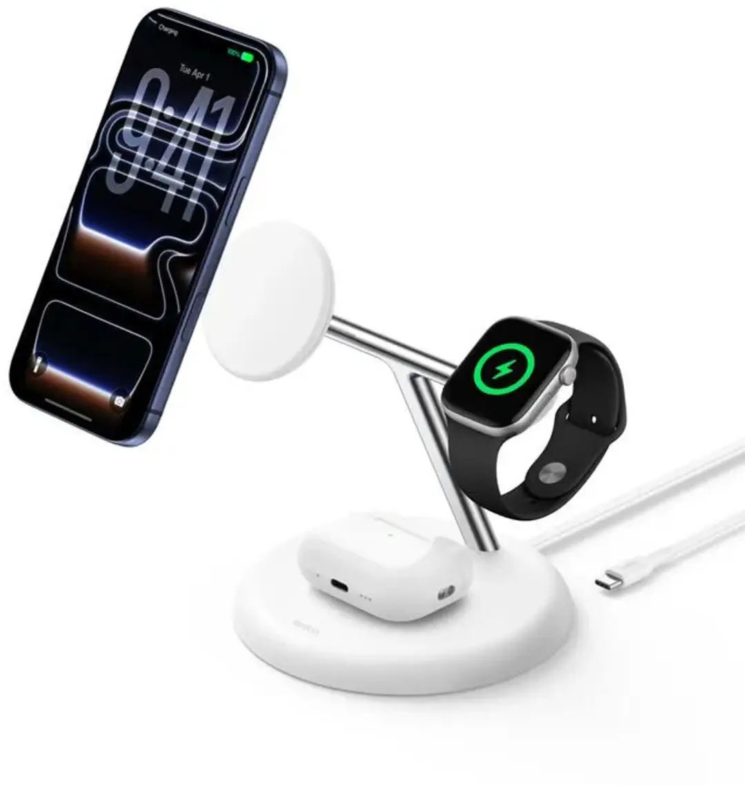 Belkin UltraCharge WIZ050kqWH 3-in-1 Laadstandaard