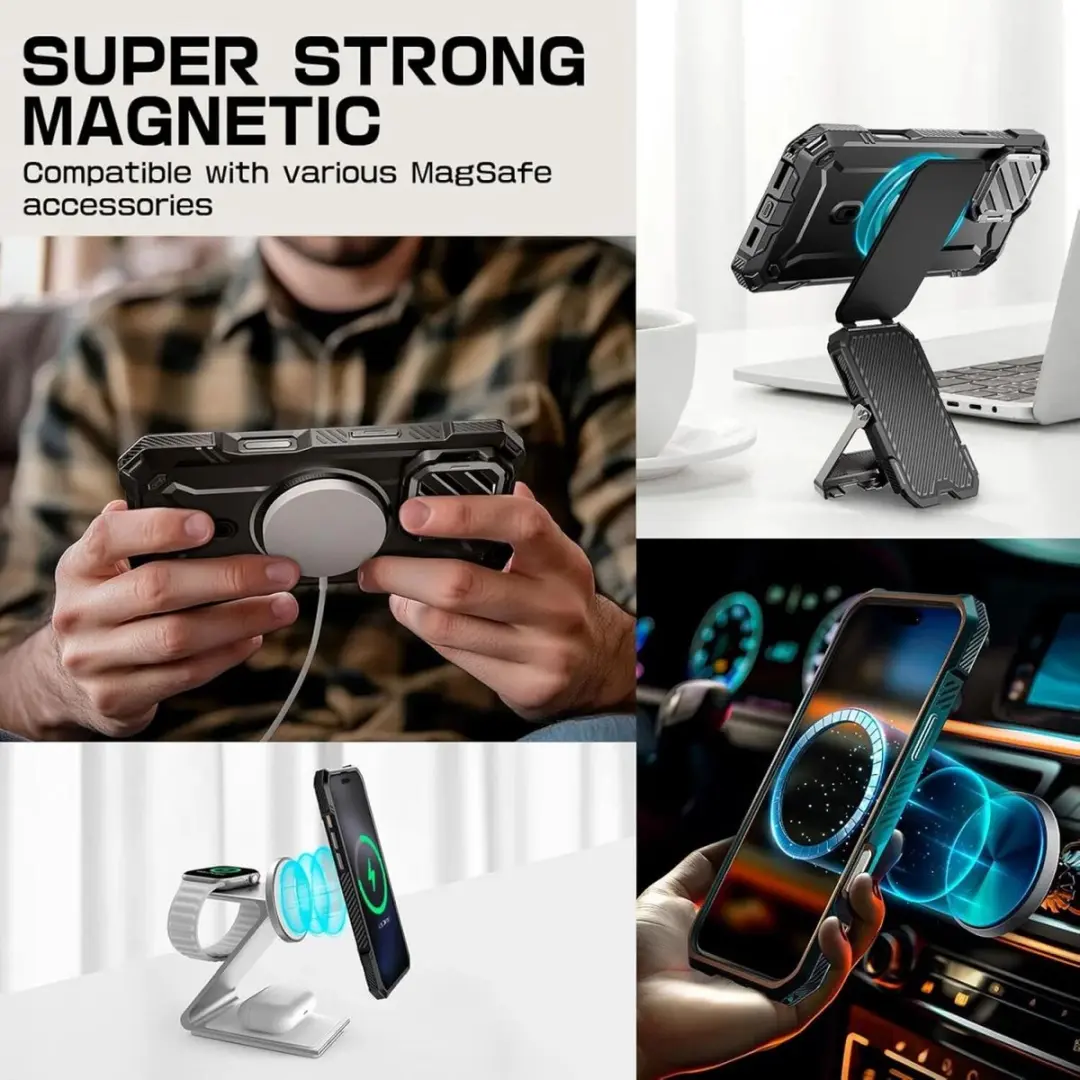 Supcase UB Pro MagXT Hoesje iPhone 16 Pro - Zwart - afbeelding 2 van 6