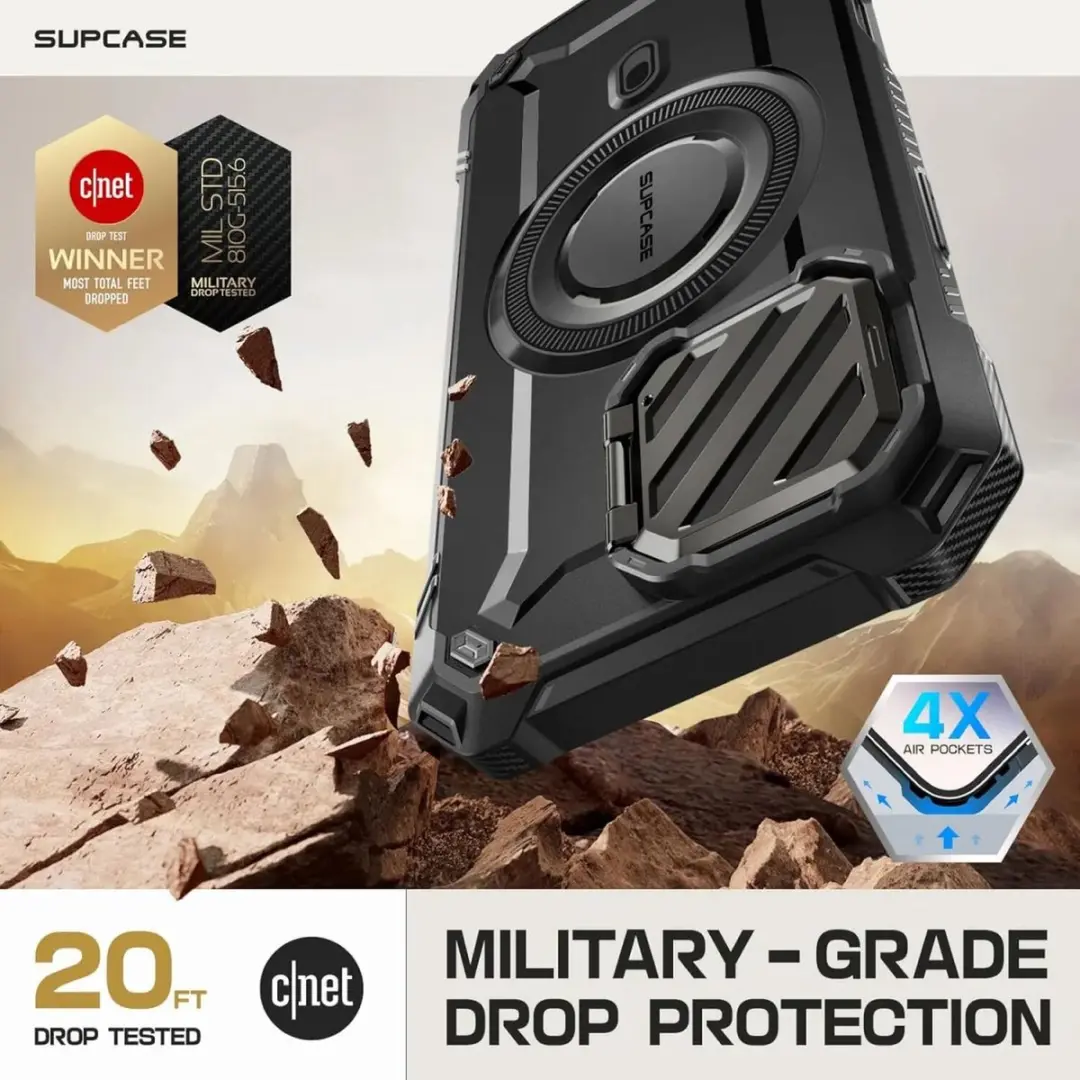 Supcase UB Pro MagXT Hoesje iPhone 16 Pro - Zwart - afbeelding 5 van 6