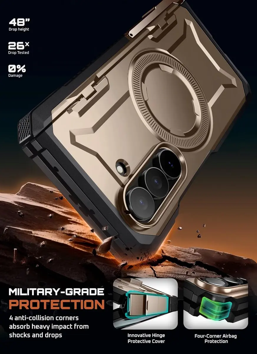 Supcase UB Grip Hoesje Samsung Galaxy Z Fold 7 - Goud - afbeelding 3 van 6