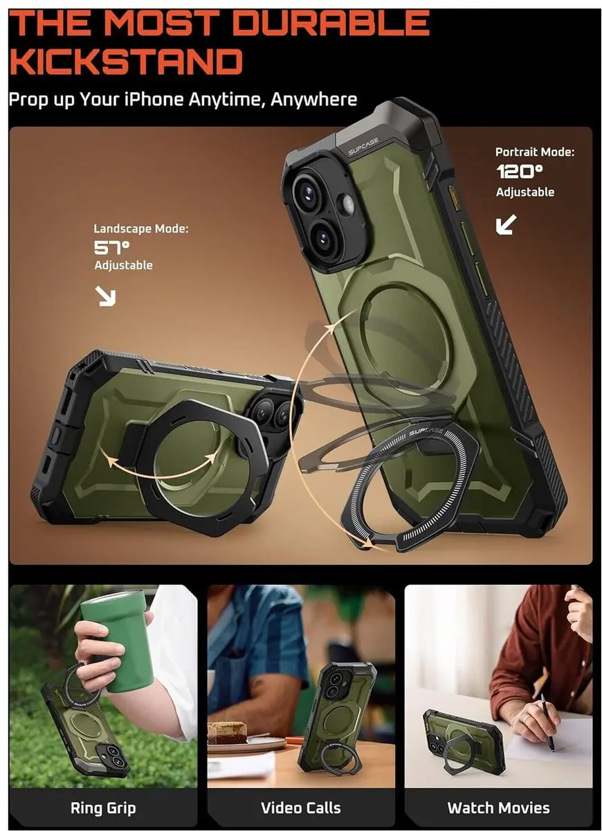 Supcase Unicorn Beetle Grip Hoesje iPhone 17 - Groen - afbeelding 4 van 6