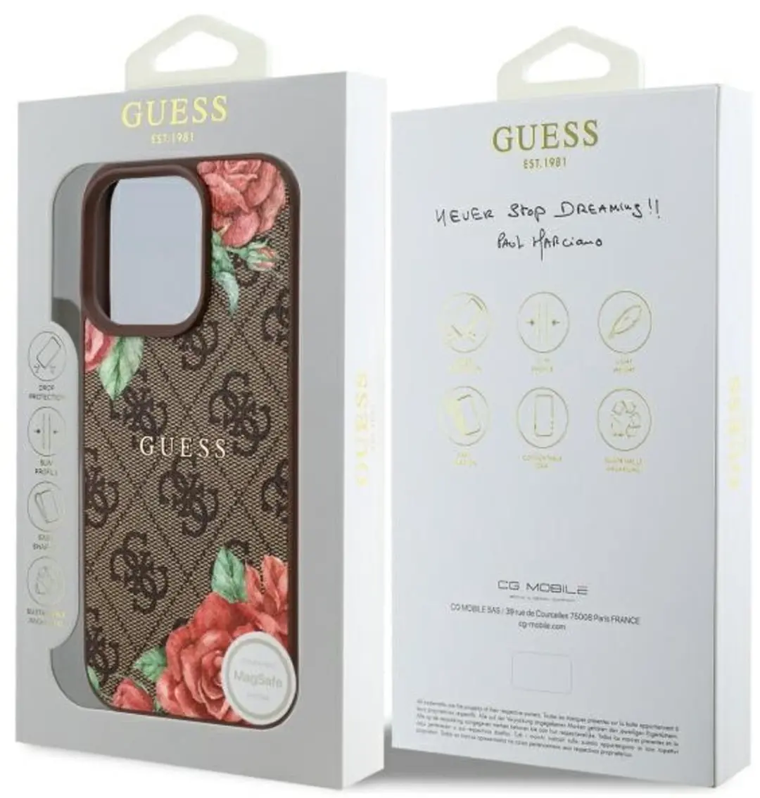 Guess MagSafe Hoesje iPhone 16 Pro Max - 4G Flowers Print - afbeelding 4 van 6