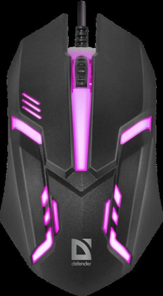 MOUSE  DEFENDER CYBER MB-560L BLACK 7 COLORS 1200DPI 3P