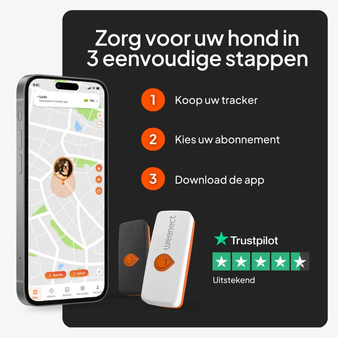 Weenect Dog XS GPS-tracker voor honden - Zwart - afbeelding 3 van 6