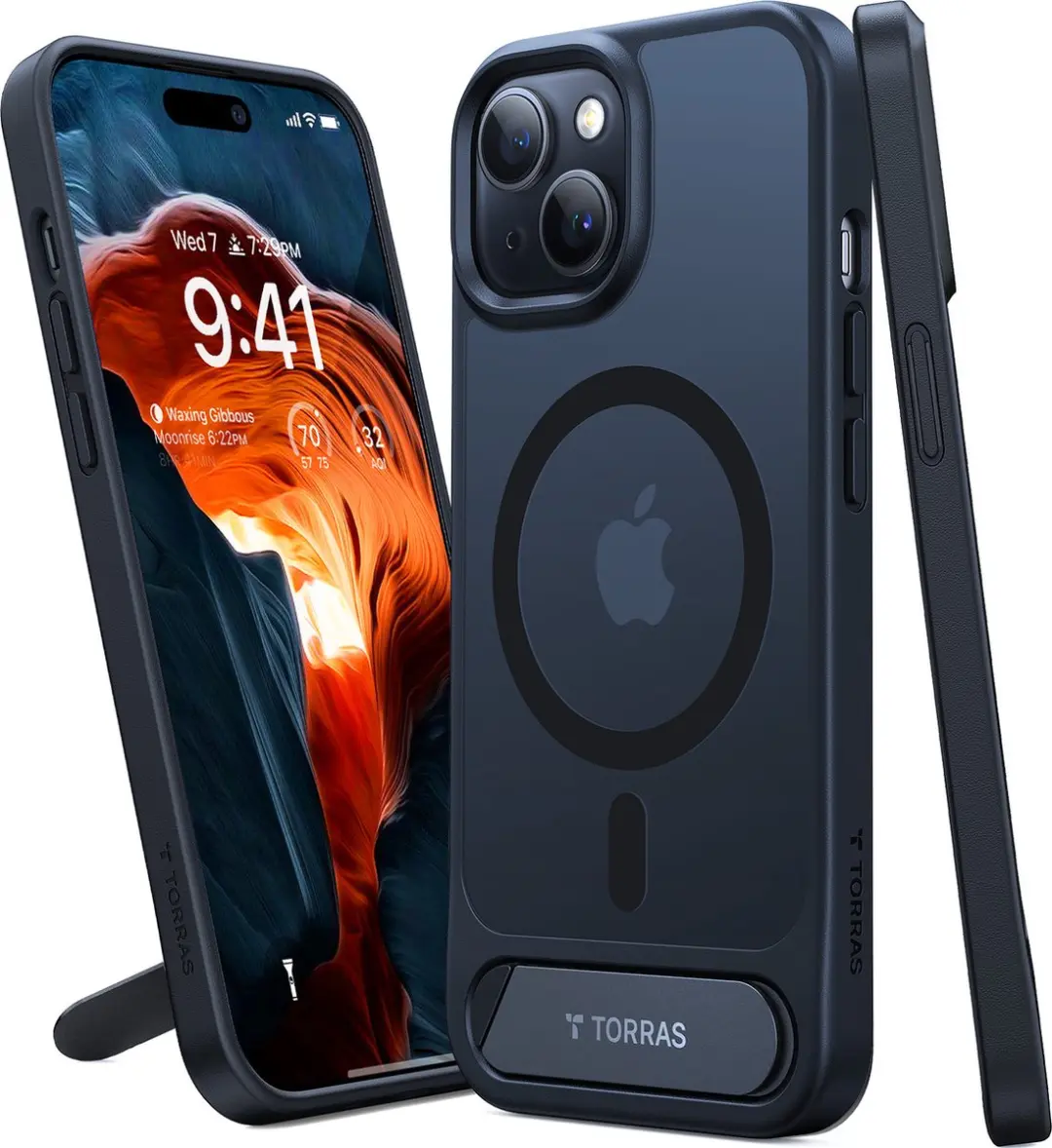 Torras iPhone 15 Plus Hoesje MagSafe Kickstand