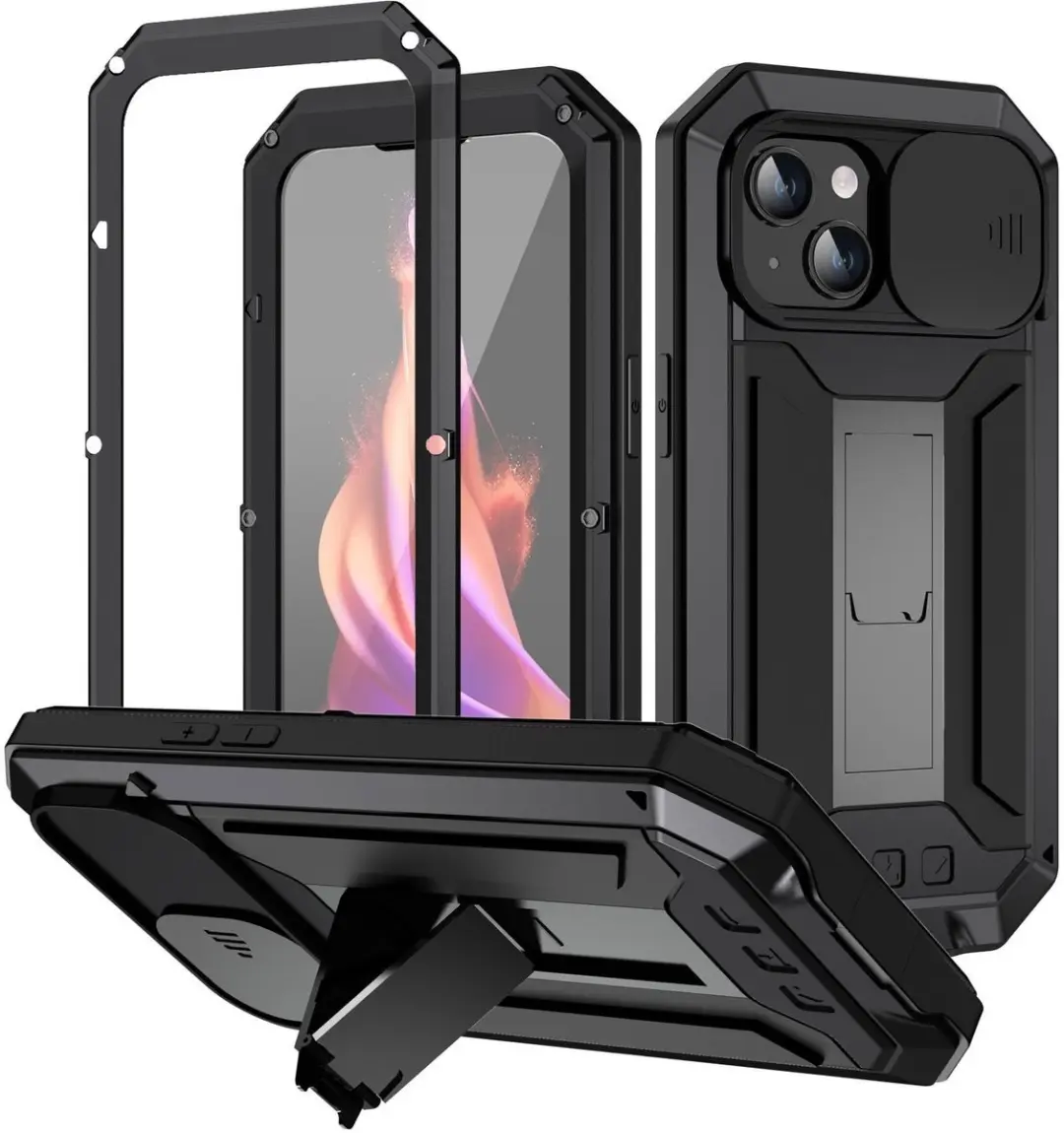 Fonu Stofdicht Metalen Hoes iPhone 15