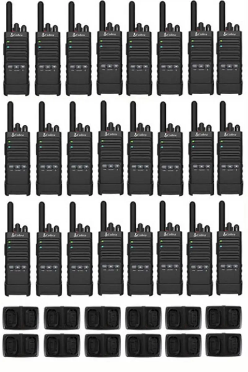 Set van 24 Cobra PX650 UHF PMR446 vergunningsvrije slimline portofoons IP54