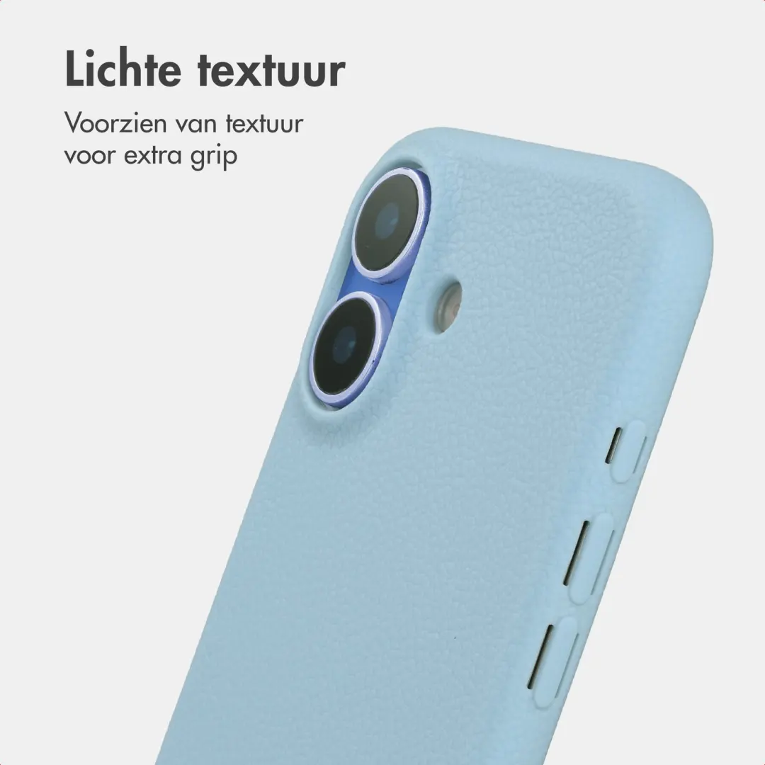 imoshion Texture Backcover iPhone 17 Hoesje - Lichtblauw - afbeelding 3 van 6