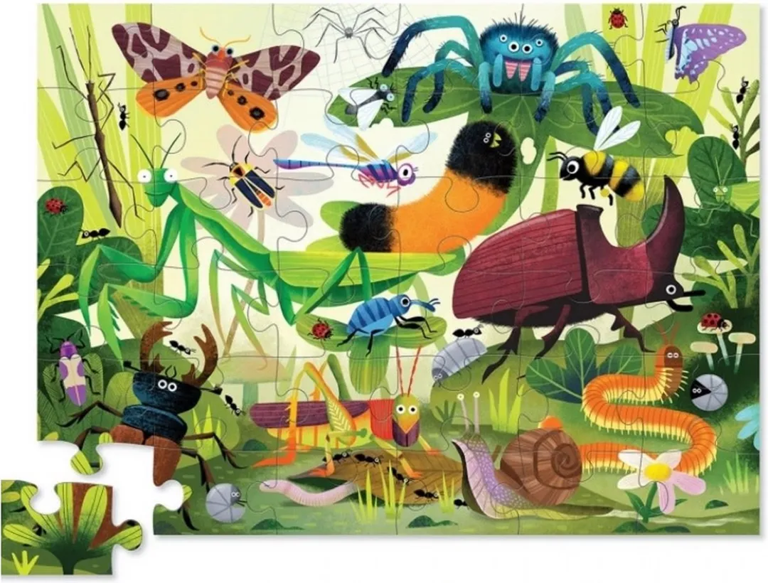 Crocodile Creek | Shaped box puzzles, 36 stuks - Insecten