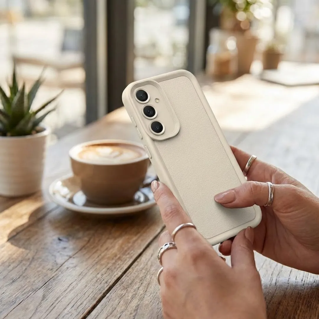 NUVEX Galaxy A55 Hoesjes Set 3 - Zwart/Beige/Taupe