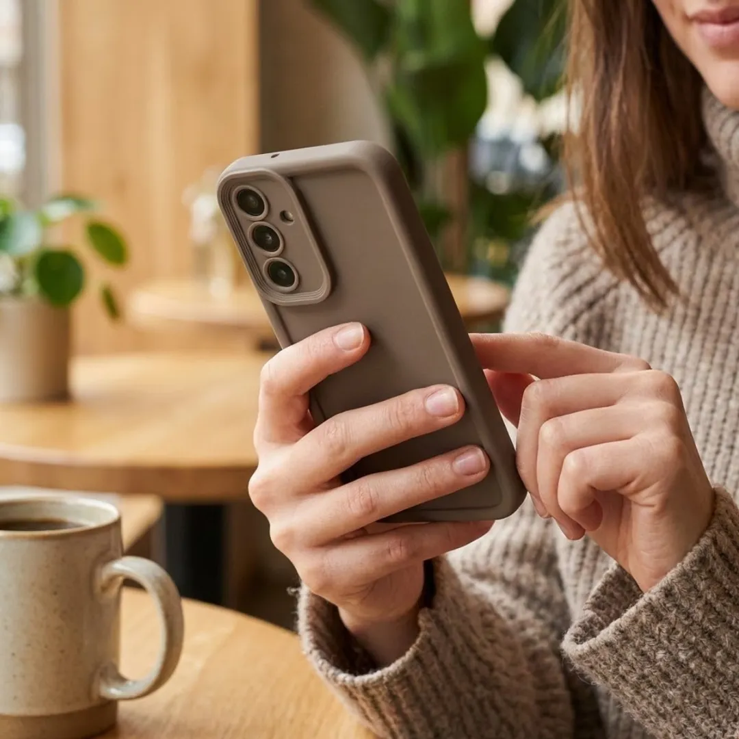 NUVEX Galaxy A55 Hoesjes Set 3 - Zwart/Beige/Taupe