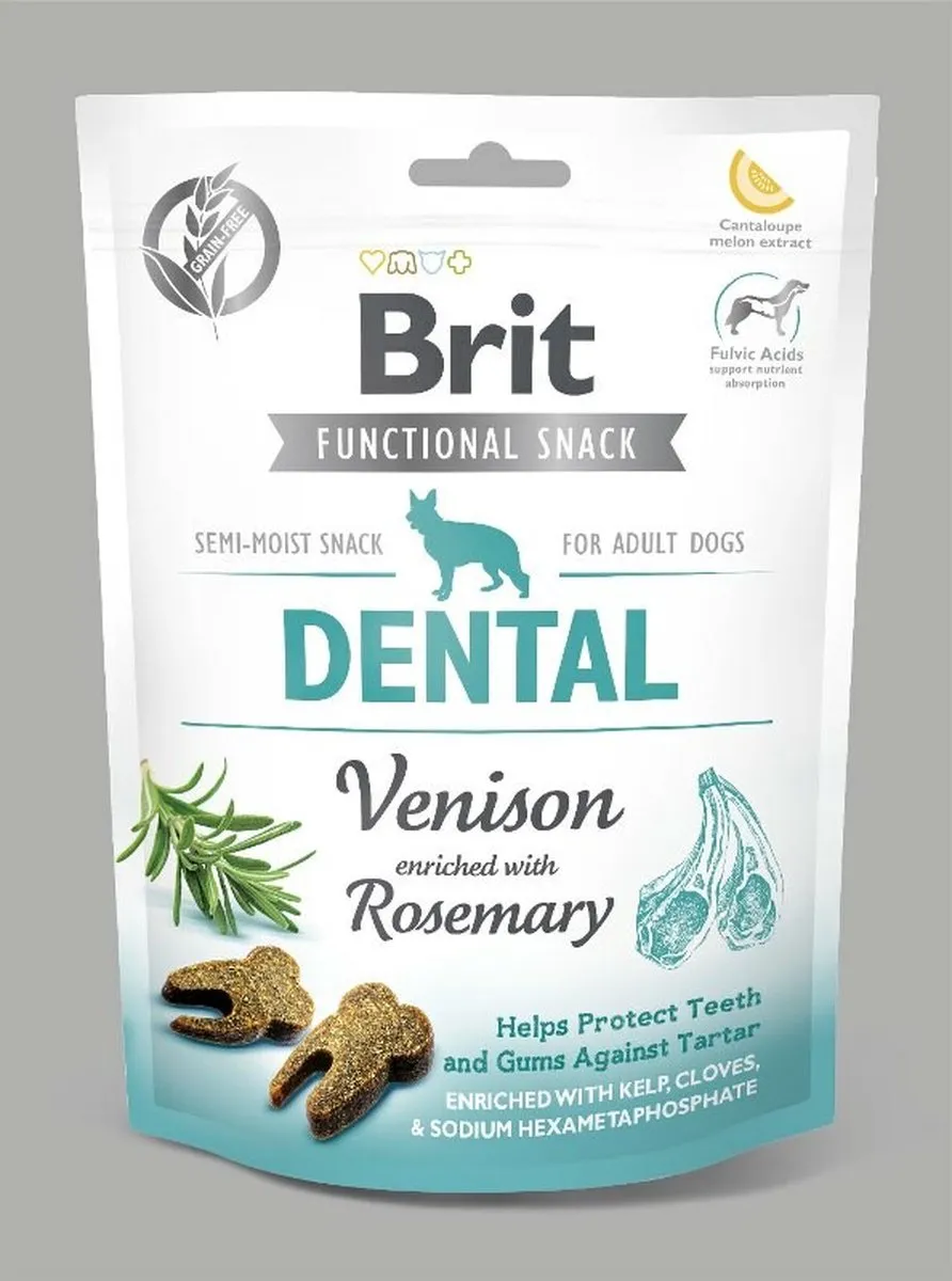 Brit Care FS Dental Venison Hondensnacks 150g - Rozemarijn