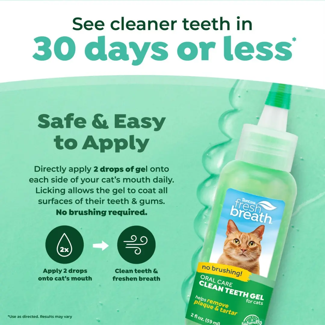 TropiClean Fresh Breath Clean Teeth Katten - 59ml - afbeelding 2 van 6