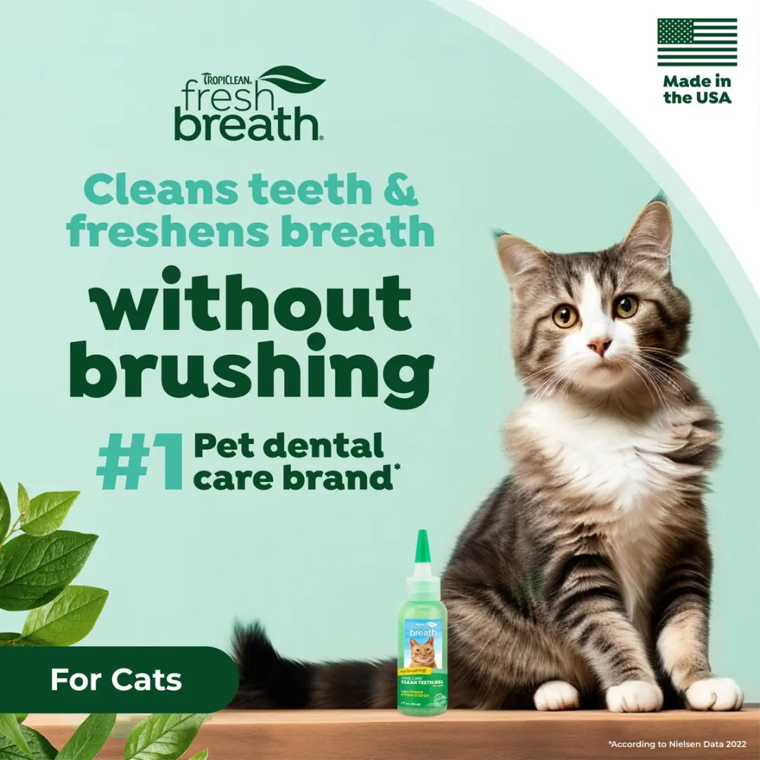 TropiClean Fresh Breath Clean Teeth Katten - 59ml - afbeelding 3 van 6