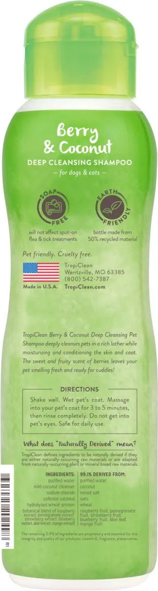 TropiClean Bes & Kokosnoot Shampoo - 355ml - afbeelding 2 van 6