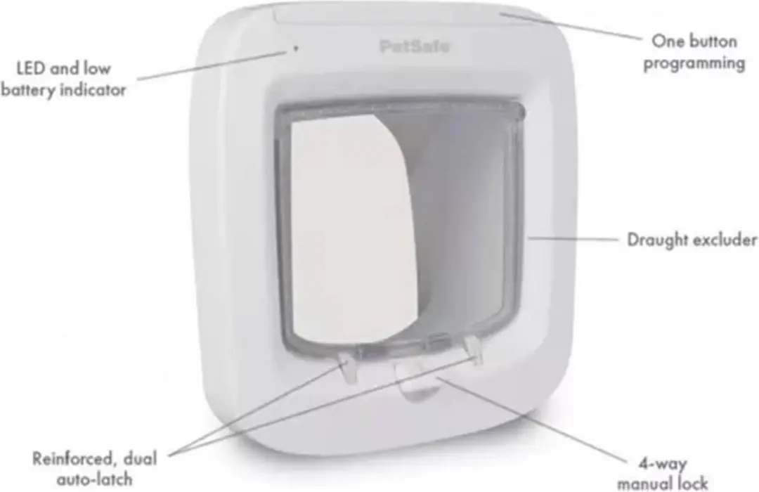 PetSafe Microchip Kattenluik - Wit - afbeelding 5 van 6