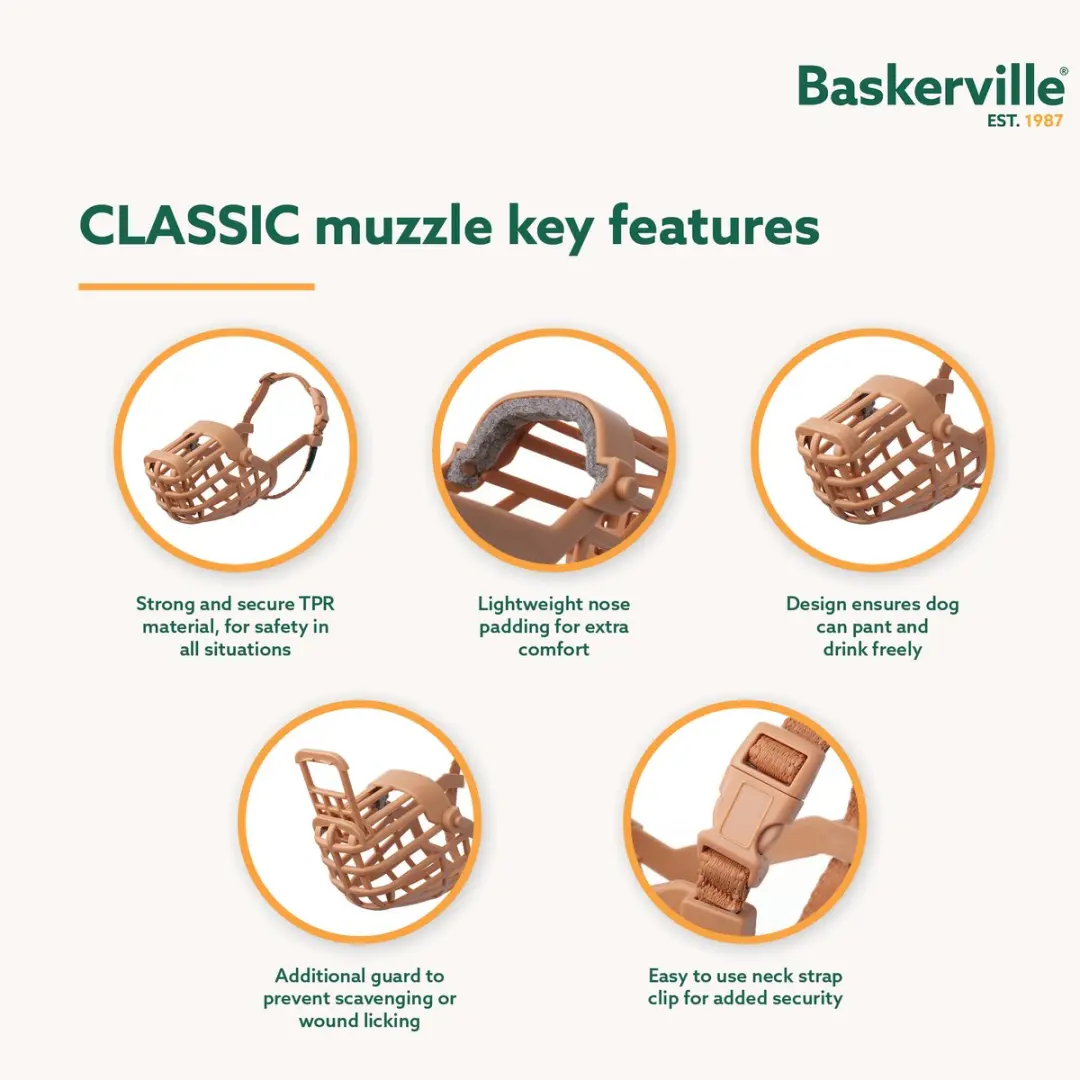Baskerville Classic Basket Hondensnuit - Lichtbruin - afbeelding 3 van 6