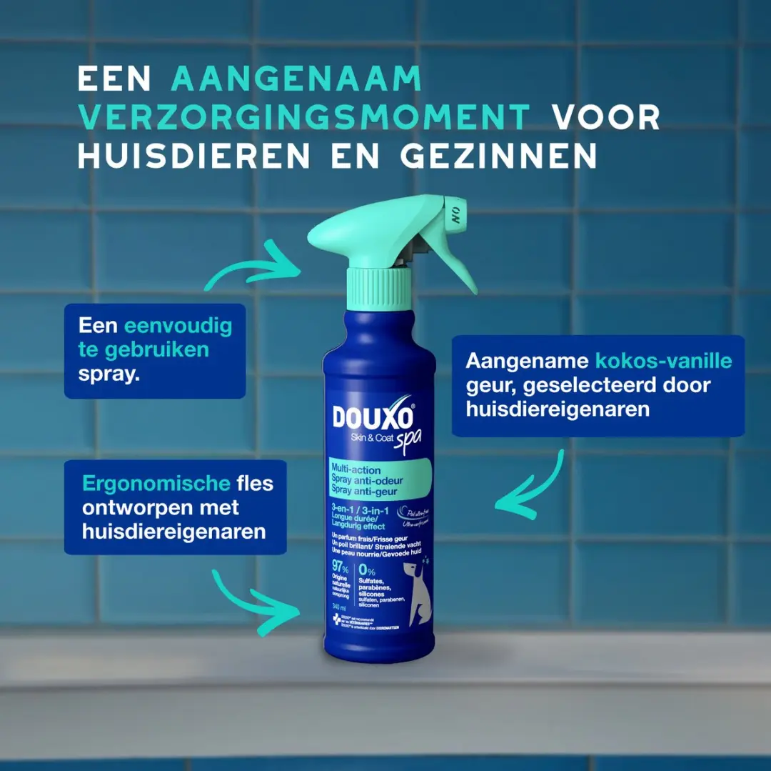 Douxo SPA 3-in-1 Anti-Geur Spray Hond 340ml - afbeelding 5 van 6