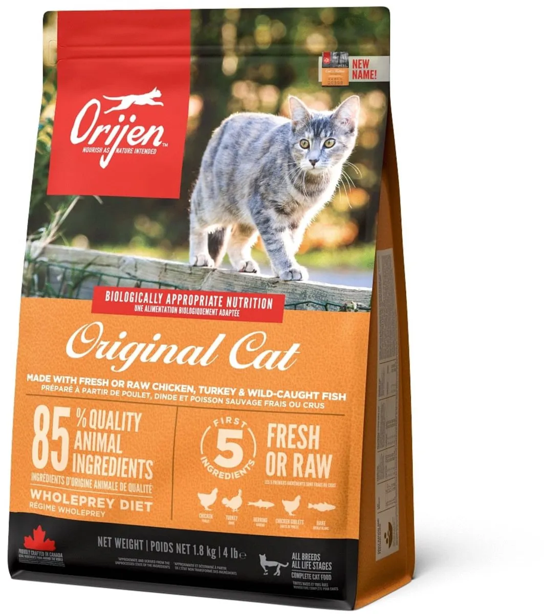 Orijen Whole Prey Kat & Kitten Kip Kalkoen 1.8kg