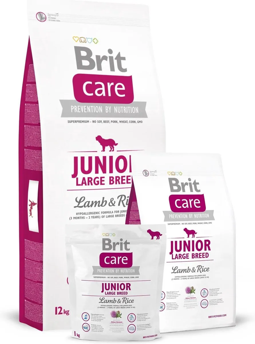 Brit Care Junior Large Breed Lam & Rijst Hypoallergeen 13kg
