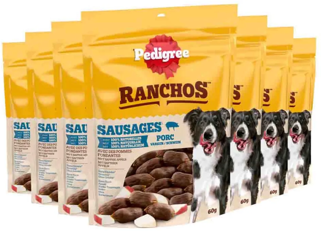 Pedigree Ranchos Sausages Hondensnacks - 7x70g