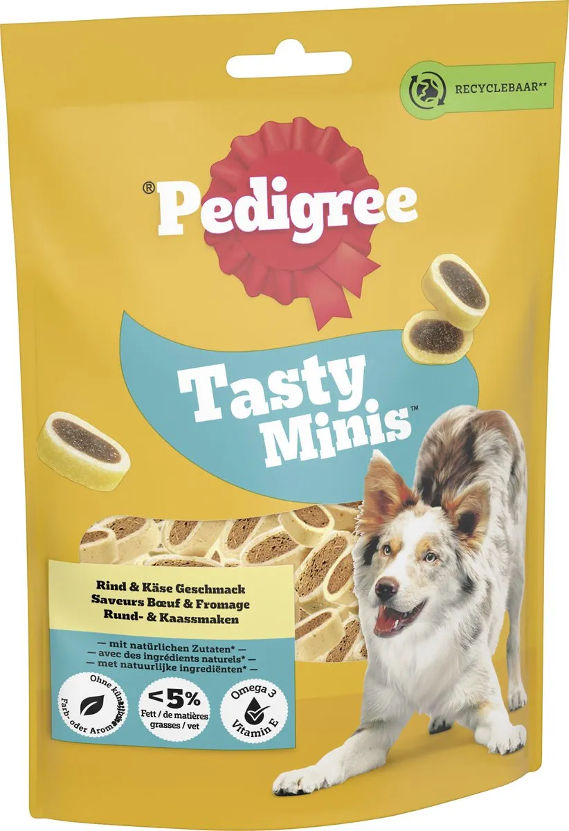 Pedigree Tasty Minis Cheesy Bites Kaas - 6x140g