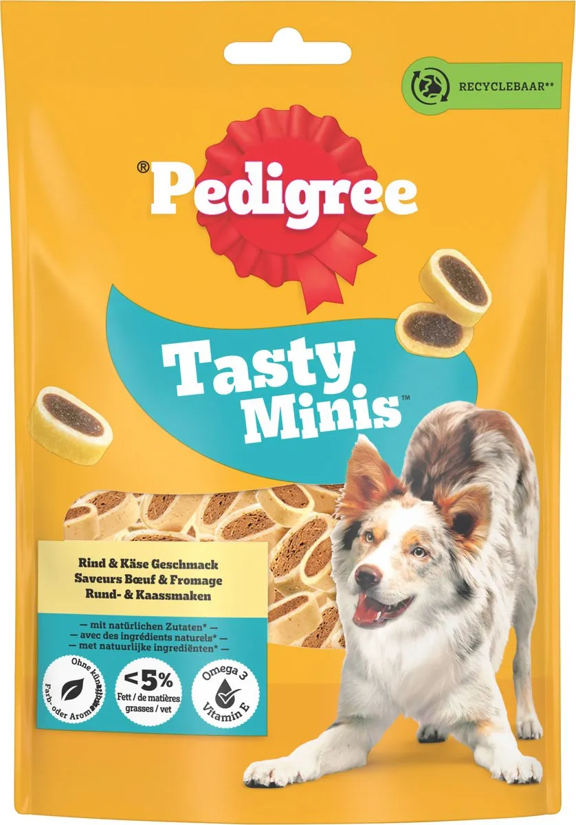 Pedigree Tasty Minis Cheesy Bites Kaas - 6x140g