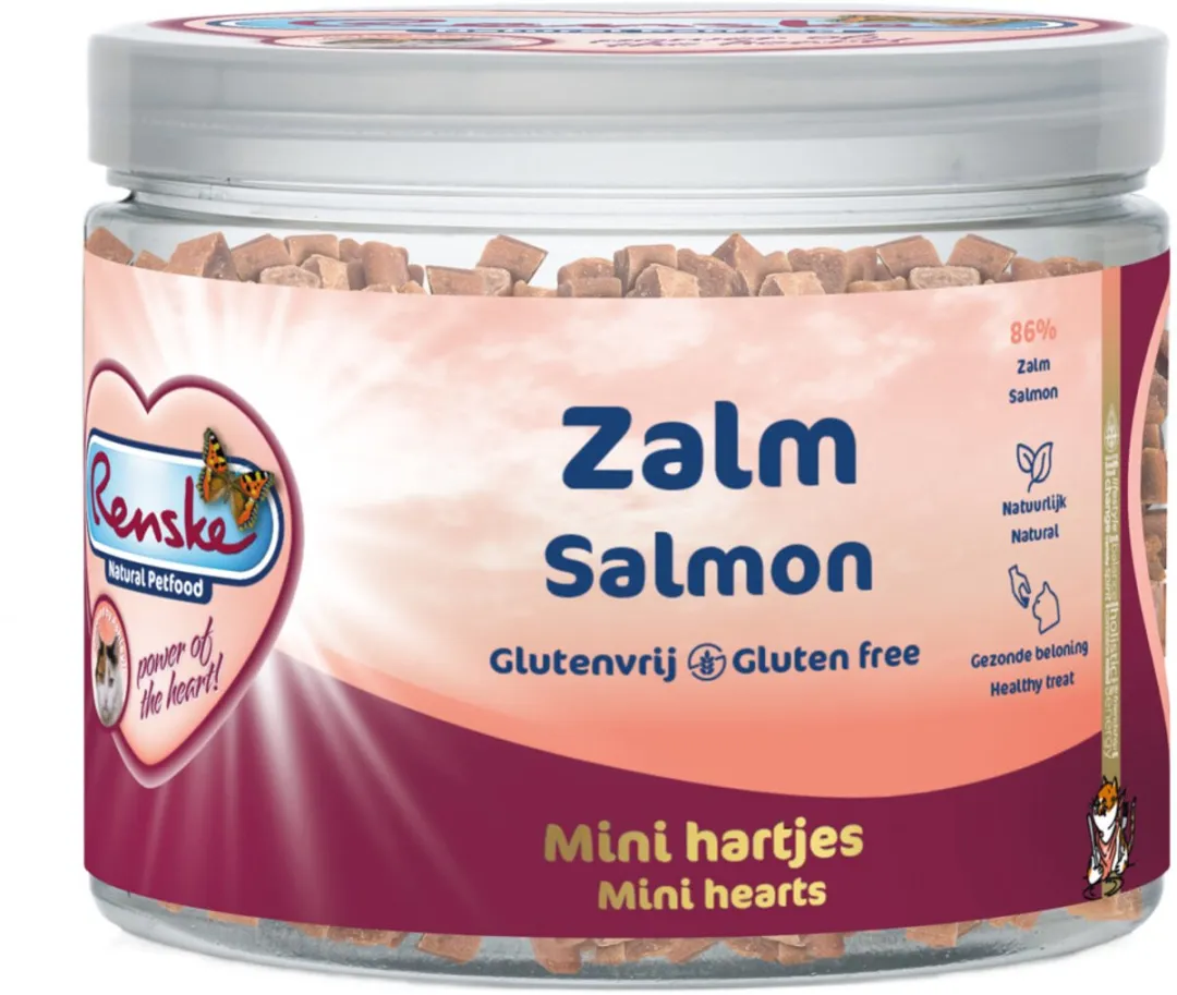 Renske Gezonde Beloning Kat Zalm 100g - 12 Stuks