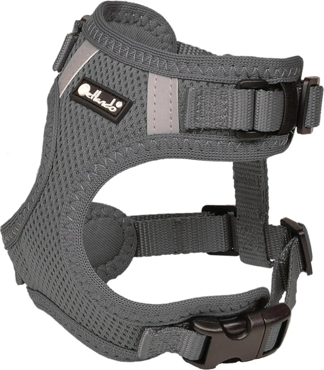 Petlando Hondenharnas Mesh Vest Antraciet