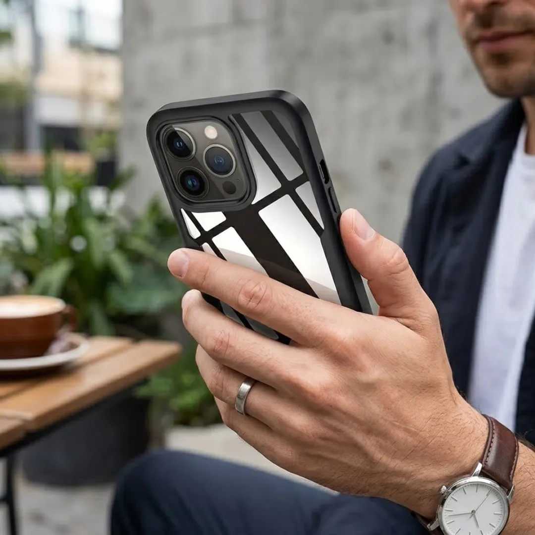 NUVEX iPhone 17 Pro Max Hoesje - Zwart Transparant