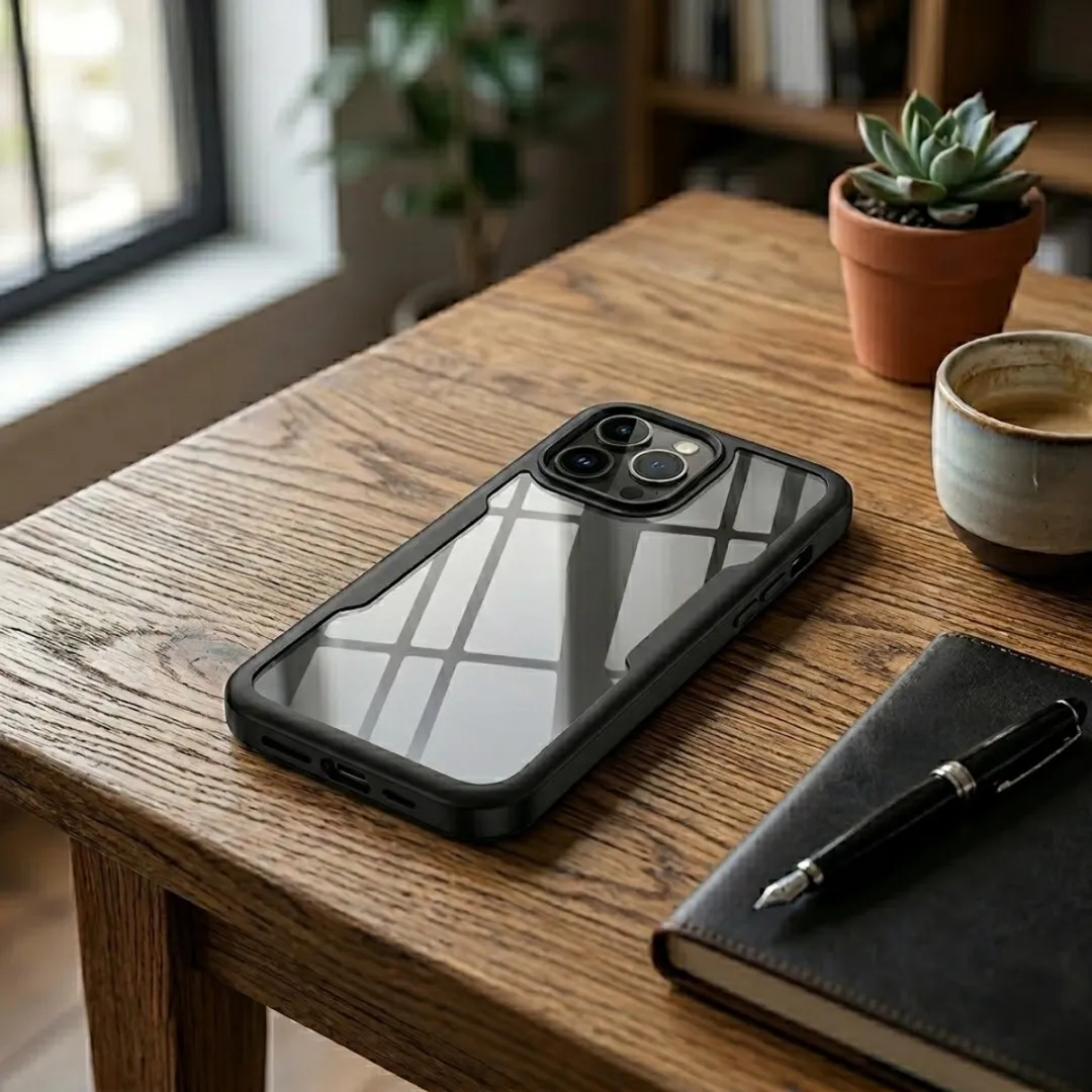 NUVEX iPhone 17 Pro Max Hoesje - Zwart Transparant