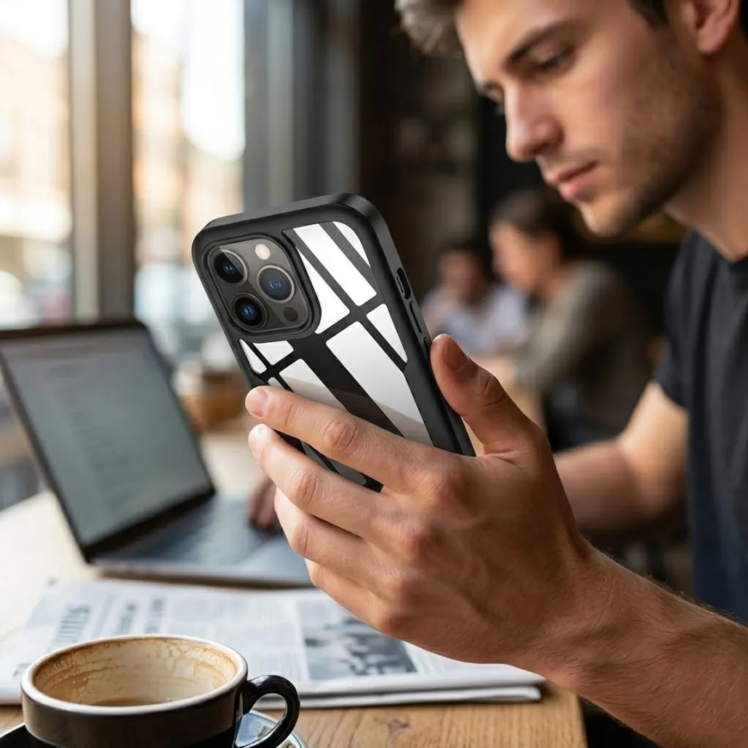NUVEX iPhone 17 Pro Max Hoesje - Zwart Transparant