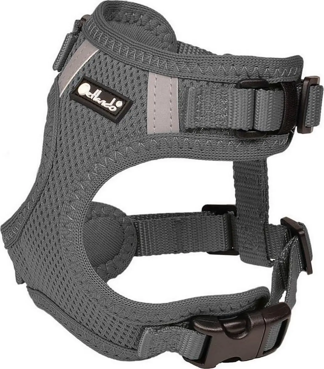 Petlando Hondenharnas Mesh Vest Antraciet