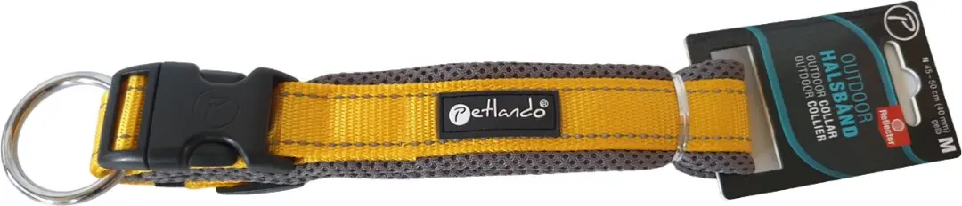Petlando Hondenhalsband Outdoor Oker&Grijs