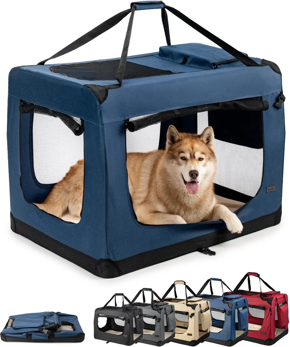 Lionto Opvouwbare Pet Transport Box, Hondenbox, Kattenbak, Kleine dierentas, Bla