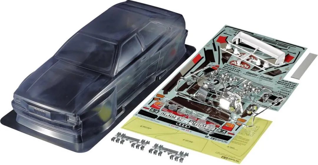 Tamiya 51615 Body Audi Quattro Rallye A2 Ongeverfd