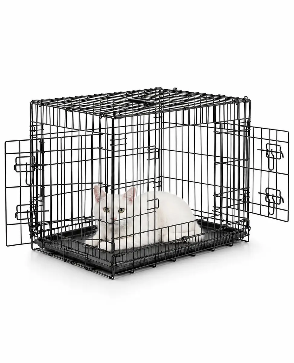 lionto Katten transportkooi, met scheidingswand & slot 76x49x56 cm