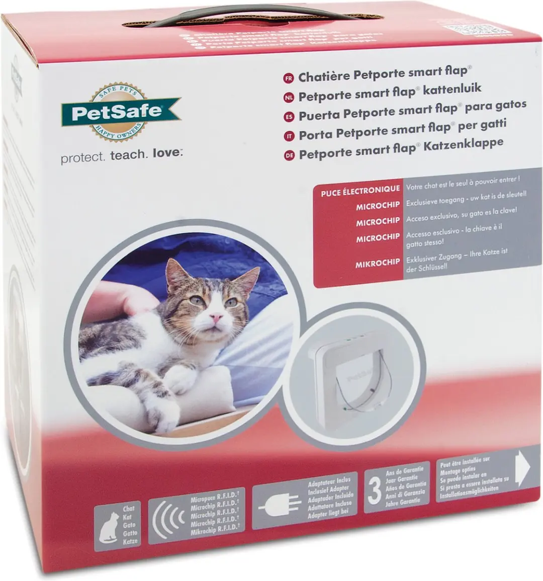PetSafe Petporte Smart Flap Kattenluik - Microchip - Wit - afbeelding 5 van 6