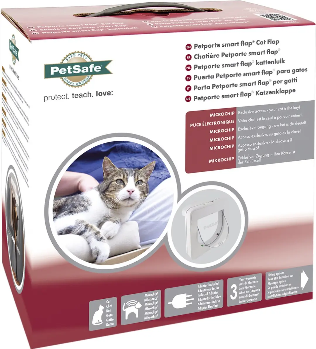 PetSafe Petporte Smart Flap Kattenluik - Microchip - Wit - afbeelding 2 van 6