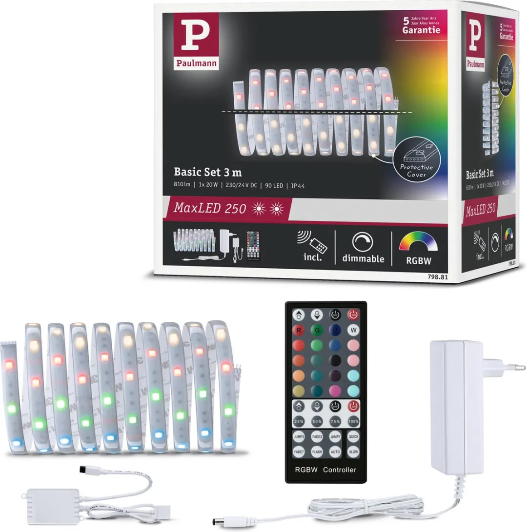 Paulmann MaxLED 250 Basisset RGBW LED-strip 3m - 20W