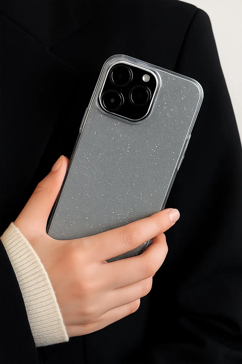 NUVEX Glitter Hoesje iPhone 16 Pro - Transparant