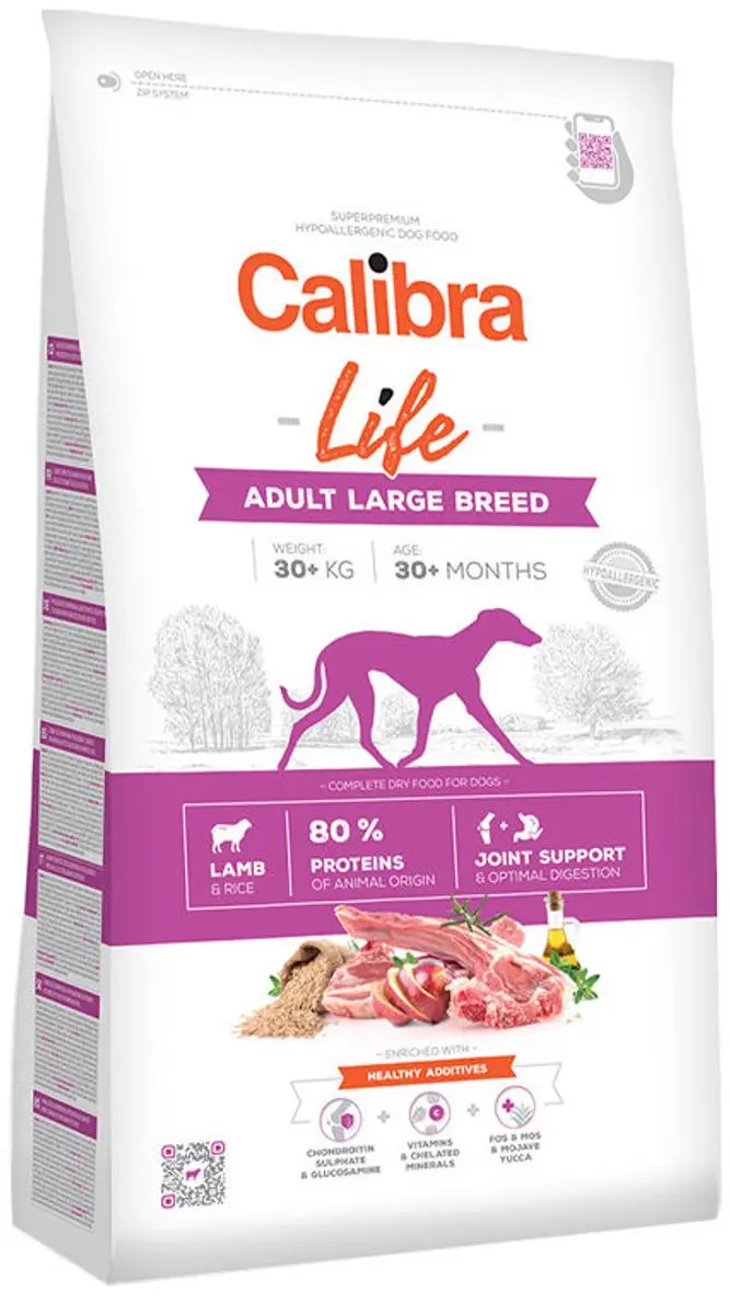 Calibra Life Adult Large Breed Lamb Hondenvoer 12kg